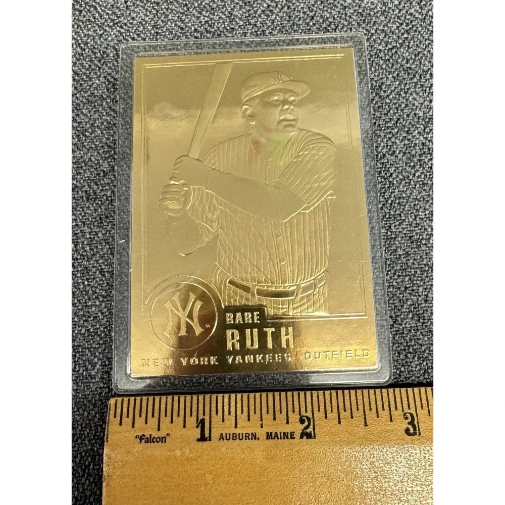 Two 1996 CMG Worldwide Babe Ruth 22K Gold Plated Collectible Trading Cards NY